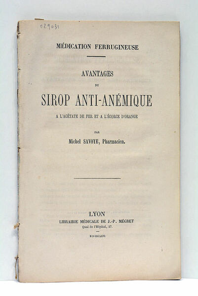 Avantages du sirop anti-anémique à l'acétate de fer et à …