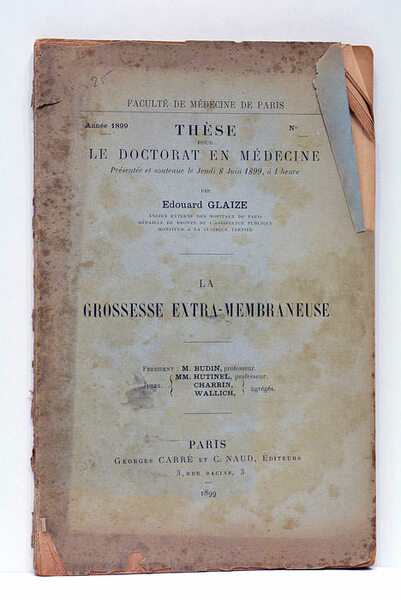 La grossesse extra-membraneuse.