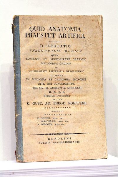 Quid Anatomia Praestet Artifici. Dissertatio inauguralis medica.