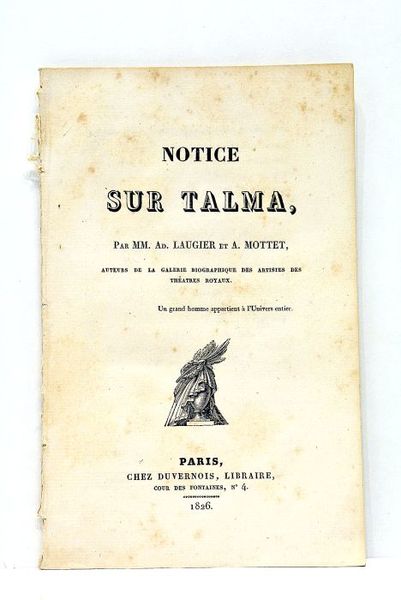 Notice sur Talma.