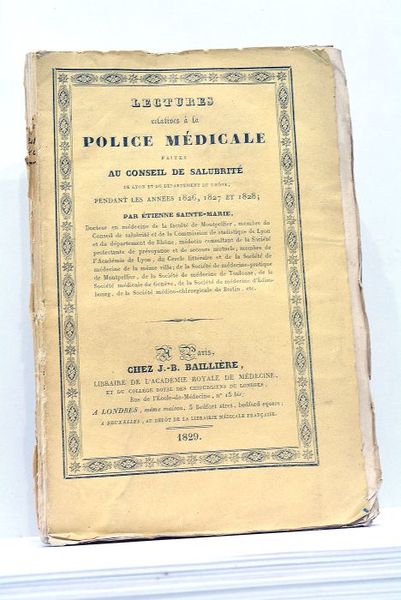 Lectures relatives à la Police Médicale faites au Conseil de …