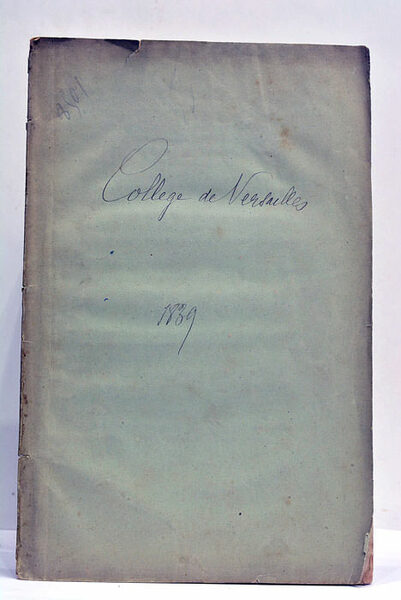 Origines du Collège Royal de Versailles. Notice.