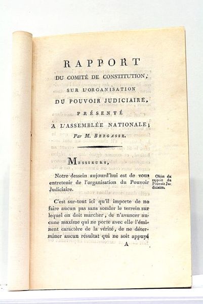 Rapport du Comité de Constitution sur l'organisation du Pouvoir Judiciaire, …