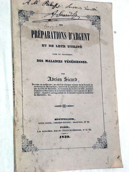 Des Préparations d'Argent et de leur Utilité dans le Traitement …