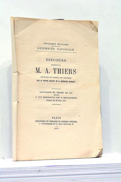 Discours. Discussion du projet de loi relatif à un emprunt …