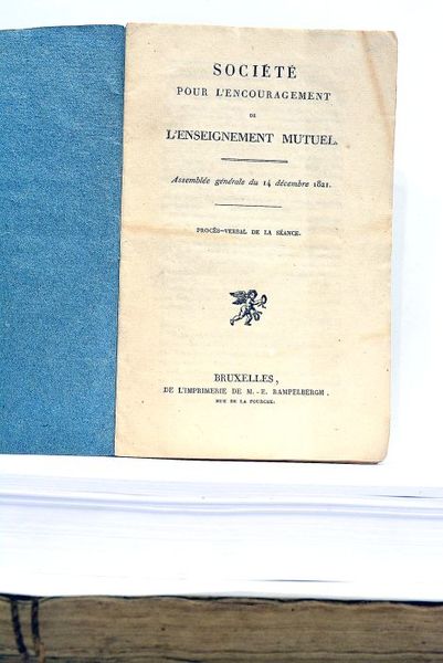 SOCIETE POUR L'ENCOURAGEMENT de l'Enseignement Mutuel. Assemblée Générale du 14 …