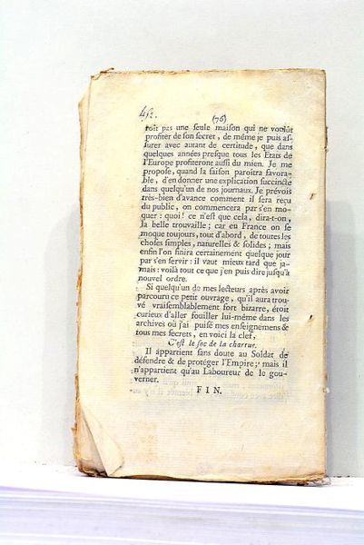 Profession de foi politique d'un bon François.