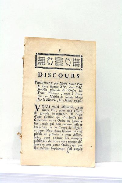 Discours prononcé par Notre Saint Père le Pape dans l'Assemblée …