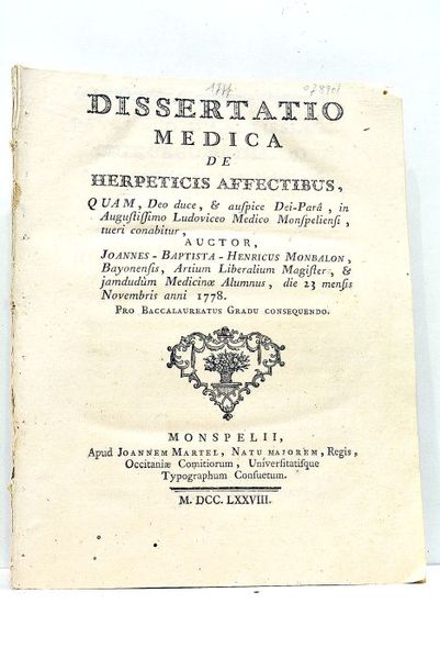 Dissertatio médica de Herpeticis Affectibus.