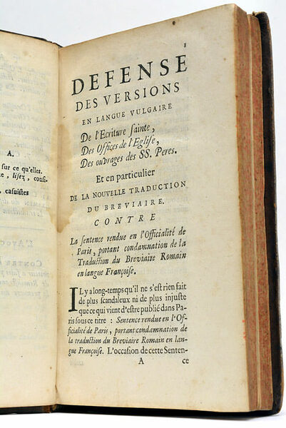 Défense des Versions de l’Ecriture Sainte, des Offices de l’Eglise, …
