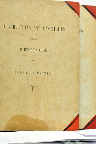 Observations astronomiques. Dans son observatoire à Dresde.