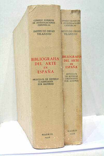 BIBLIOGRAFIA del Arte en Espana. Articulos de revistas clasificados por …