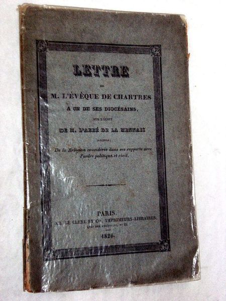 Lettre de M. l'Evèque de Chartres à un de ses …