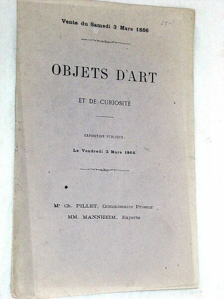 OBJETS d'art et de curiosité.