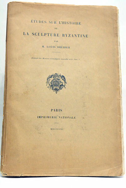 Études sur l'histoire de la sculpture byzantine.