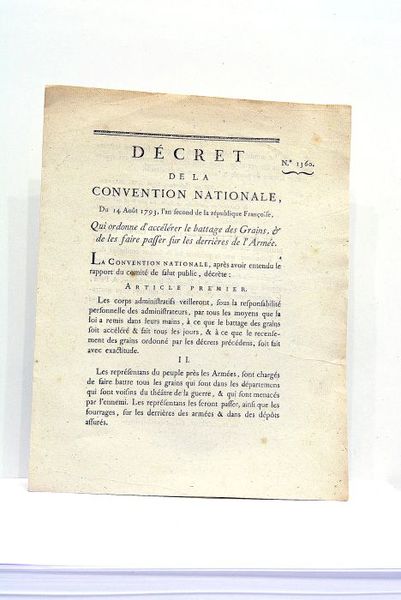 DÉCRET DE LA CONVENTION NATIONALE, du 14 août 1793, l'an …