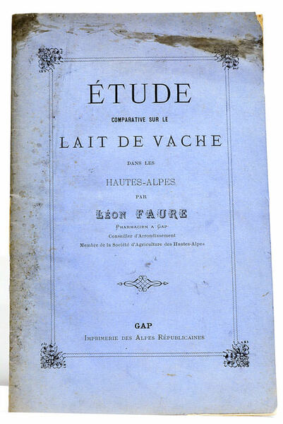 Étude comparative sur le lait de vache dans les Hautes-Alpes.