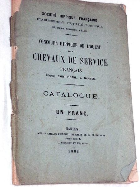 CONCOURS HIPPIQUE DE L'OUEST pour chevaux de service français, cours …