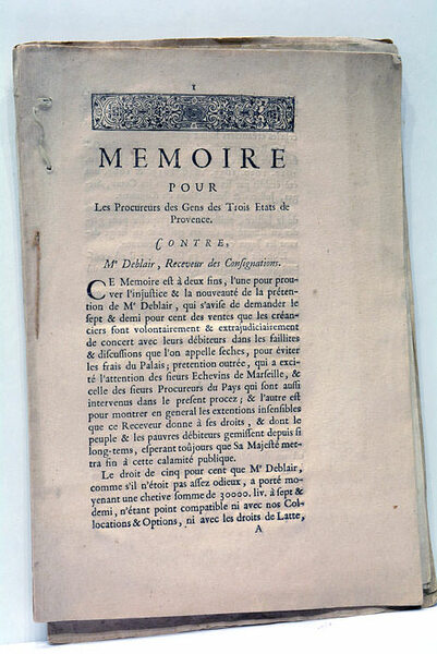 MEMOIRE pour les procureurs des gens des Trois Etats de …