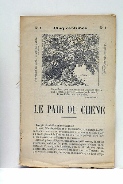 Le Pair du Chêne. N*1.