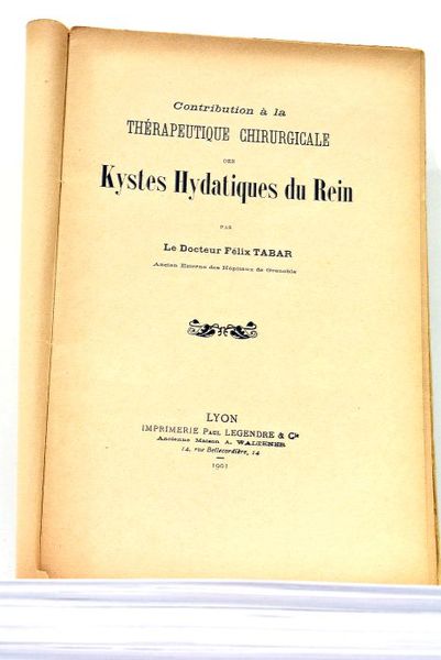 Contribution à la thérapeutique chirurgicale des kystes hydatiques du rein.