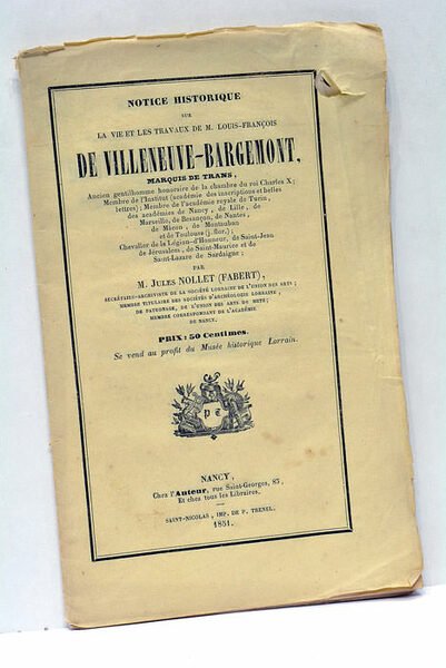 Notice Historique sur la vie et les travaux de M. …