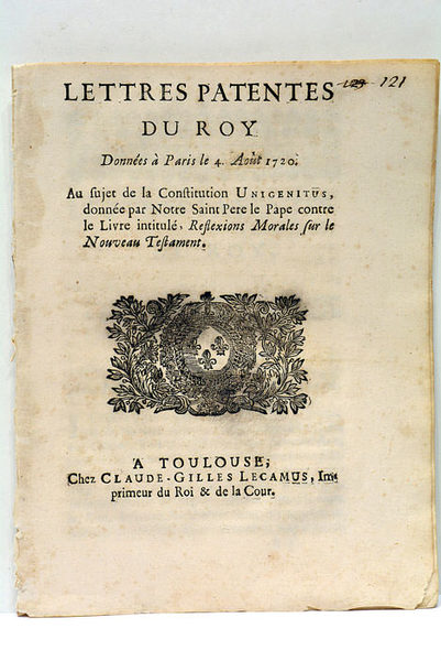 LETTRES PATENTES du Roy, données à Paris le 4. Août …