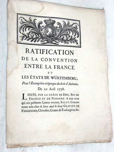 RATIFICATION de la Convention entre la France et les Etats …