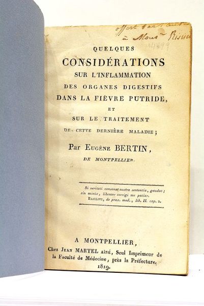 Quelques Considérations sur l'Inflammation des Organes Digestifs dans la Fièvre …
