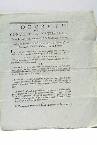Décret de la Convention Nationale, du 19 février 1793, l'an …