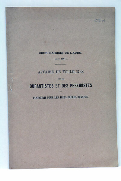 Cour d'Assises de l'Aude (Aout 1864). Affaire de Toulouges dite …