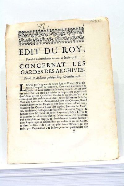 EDIT du Roy, donné à Fontainebleau au mois de Juillet …