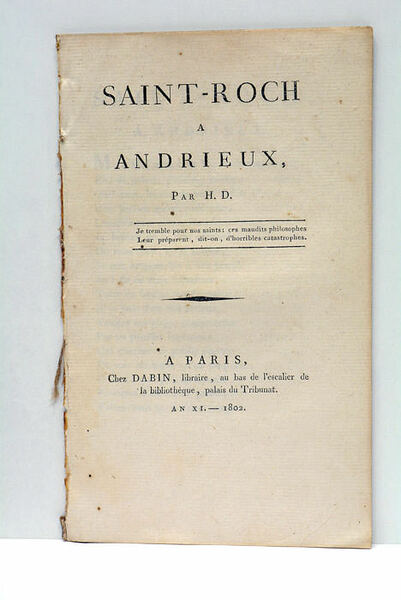 SAINT-ROCH À ANDRIEUX.