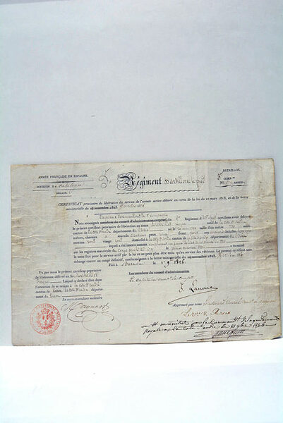 CERTIFICAT PROVISOIRE DE LA LIBÉRATION DU SERVICE DE L'ARMÉE ACTIVE …