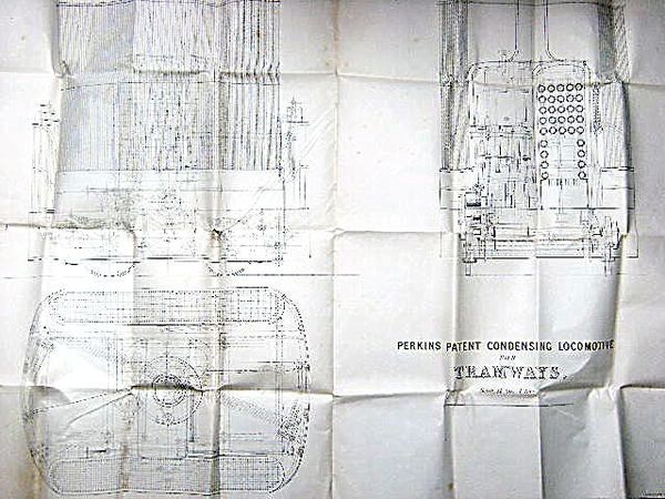 ILLUSTRATION de l'Intérieur de 3 Locomotives. Perkins Patent Condensing Locomotive …