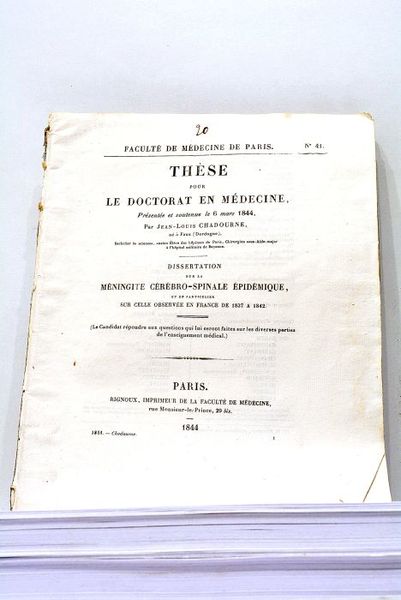 Thèse pour le Doctorat en Médecine, présentée et soutenue le …