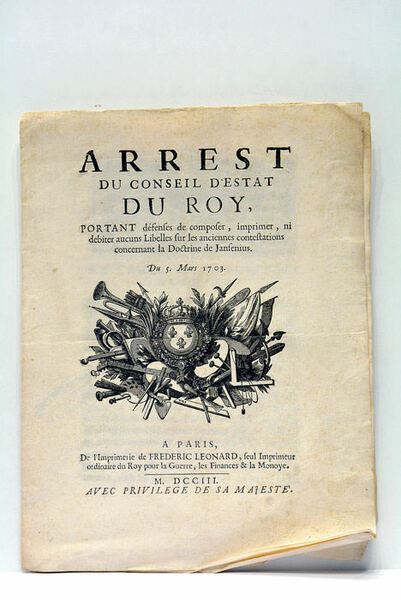 ARREST DU CONSEIL D'ESTAT DU ROY, portant défenses de composer, …