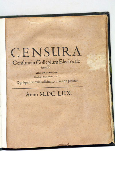 Censura Censurae in Collegium Electorale Amicae.