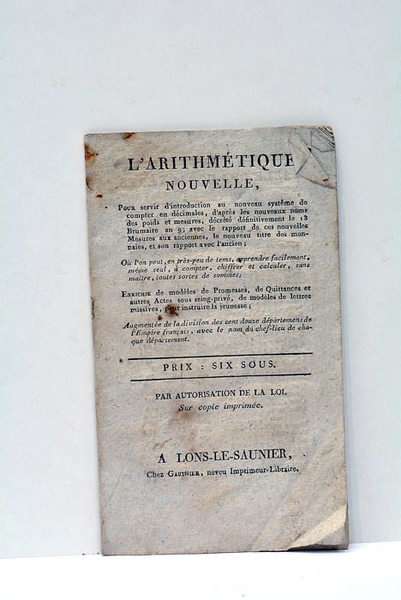 ARITHMETIQUE (L') nouvelle, pour servir d'introduction au nouveau systême de …
