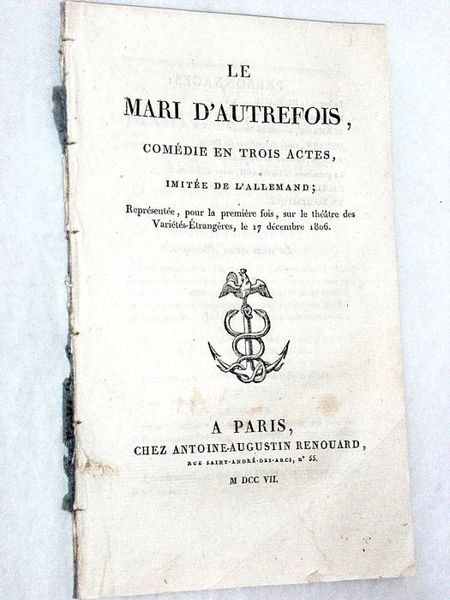 Le Mari d'autrefois, comédie en trois actes, imitée de l'allemand; …