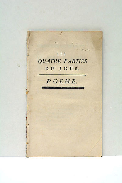 Les quatre parties du jour. Poème.