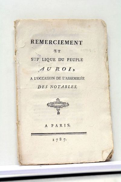 REMERCIEMENT et supplique du Peuple au Roi, à l'occasion de …