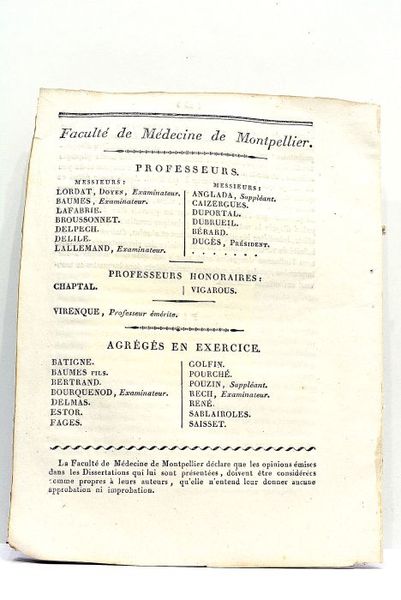 Quelques considérations générales sur les Poisons et leurs effets.