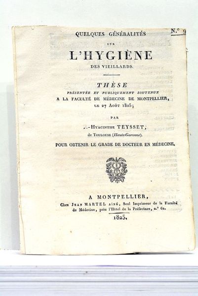 Quelques généralités sur l'Hygiène des Vieillards.