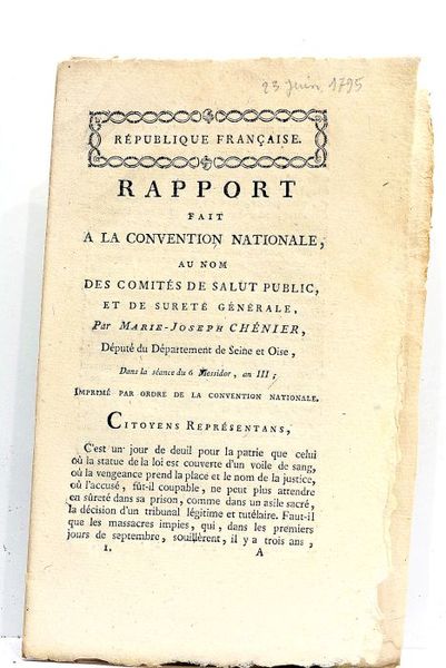 Rapport fait à la Convention Nationale, au nom des comités …