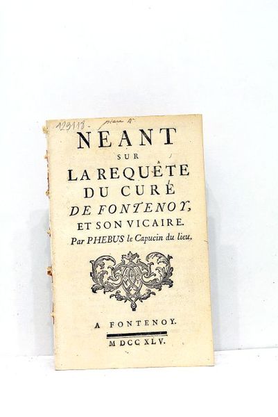 Néant sur la Requête du Curé de Fontenoy, et son …