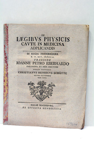 De Legibus Physicis caute in Medicina adplicandis.