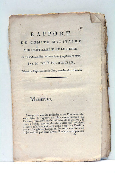 Rapport du Comité Militaire sur l'Artillerie et le Génie, fait …