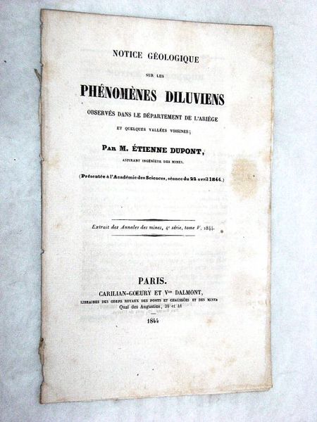 Notice Géologique sur les phénomènes diluviens observés dans le département …