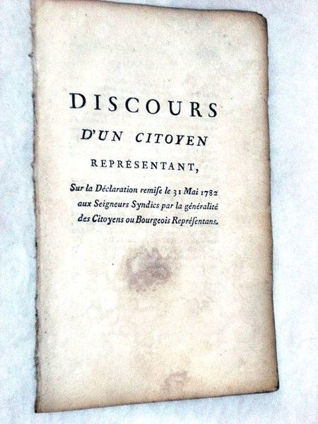 DISCOURS d'un citoyen représentant, sur la déclaration remise le 31 …